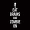 Eat Brains and Zombie On Black Steam Deck Handheld Gaming Computer Skin